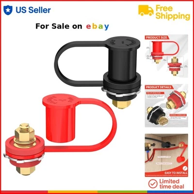 Automotive Marine RV Truck Battery Jump Post Kit Copper Core 3/8" Stud 250A - Image 1 of 4