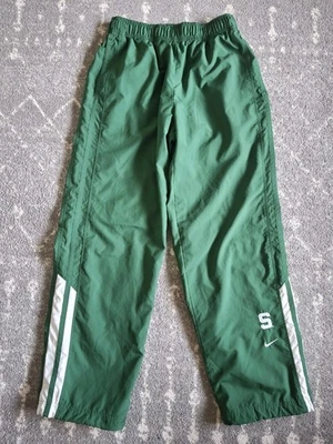 Michigan State Spartans Pants Nike Team Mens L Green Windbreaker Track Warmup - Image 1 of 4