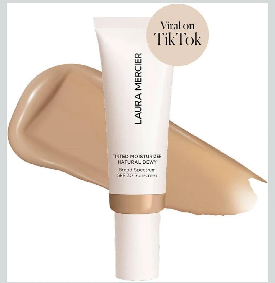 Crema Hidratante Tintada Natural Laura Mercier con FPS 30: 24HR+ Hidratación-Camuflaje Foto 1 de 4