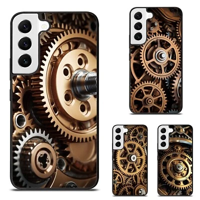 Engranajes metálicos Steampunk para Samsung Galaxy Z plegable abatible 3 4 5 6 cubierta de teléfono Foto 1 de 4