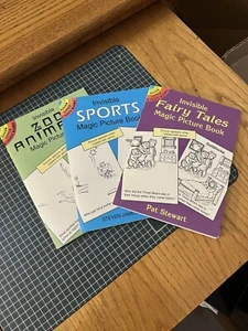 DOVER Invisible Magic Picture Books (3) ~ Sports, Animals, Fairy Tales ~ NEW! - Picture 1 of 4