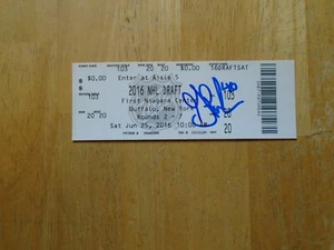 Garrett Pilon Autographed 2016 NHL Entry Draft Ticket - Picture 1 of 3