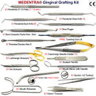 Professional Periodontal Gum Graft Surgery Implant Tunneling Instruments Kit X16