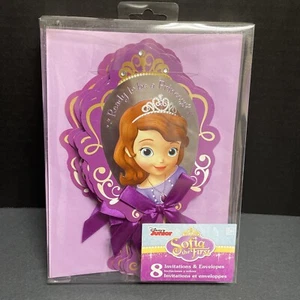 Sofia The First Princess Birthday Party Box 8 Invitations Plus Envelopes - Picture 1 of 2