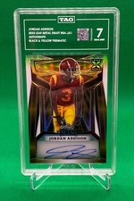 2023 Leaf Leaf Metal Draft Jordan Addison Rookie Auto 1/2 TAG 7 Minnesota