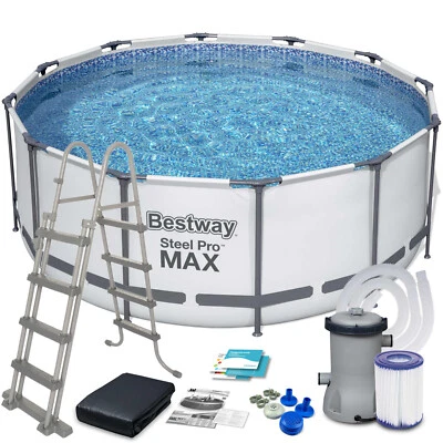 BESTWAY Set Frame Pool Swimming Pool Gartenpool Schwimmbecken 366 x 122 cm - Bild 1 von 4