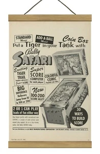 Seltene Bally "Safari" Original Promo Anzeige, montiert mit Magnetrahmen! - Bild 1 von 3
