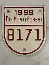 Del Monte Forest Gate Badge For Pebble Beach 1999