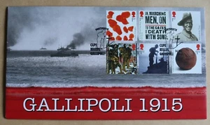 THE GREAT WAR GALLIPOLI 2015 FDCOVERS FDC CAPE HELLES GALLIPOLI PORTSMOUTH H/S - Picture 1 of 2