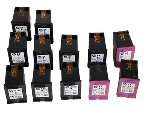 HP 61 Empty Ink Cartridge | 12 Pc | Never Refilled | Black & Tri Color | XL - Afbeelding 1 van 3