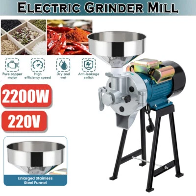 2-in-1 Getreidemühle Gewürzmühle 2200W, kommerzielle Maismühle mit Trichter - Bild 1 von 4