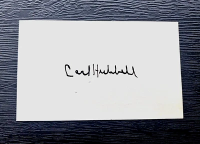 CARL HUBBELL NEW YORK GIANTS SIGNED AUTOGRAPHED INDEX CARD 3x5 JSA AUCTION LOA - Image 1 of 2