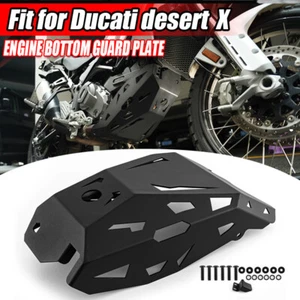 Kit de placa de deslizamiento de protector de motor de aluminio negro para Ducati DesertX 2022-2024 Desert X - Imagen 1 de 12