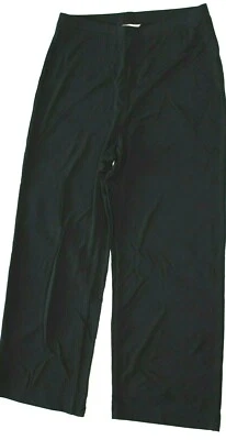 女式裤子布鲁克斯兄弟尺寸大号黑色短款旅行者拉裤 (th40) — 第 1/4 张图片