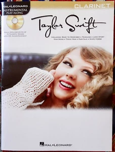 Taylor Swift Hal Leonard Clarinet Instrumental Play-Along Book w/ CD Audio - Picture 1 of 3
