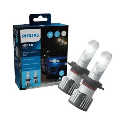 2 x PHILIPS H7 LED Ultinon Pro6000 BOOST 11972U60BX2 Lampada per Auto OMOLOGATA - Immagine 1 di 4