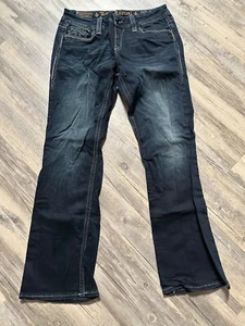 Rock Revival Jeans Jacklyn Easy Boot donna taglia 31 vita bassa bootcut paillettes Y2K - Foto 1 di 10