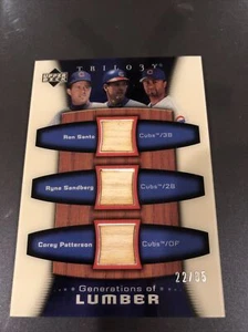 2005 Upper Deck Trilogy Generations Of Lumber Santo Sandberg Patterson Cubs /85�� - Bild 1 von 3