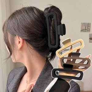 Fermaglio artiglio capelli grande donna coreano elegante squalo copricapo geometrico fermaglio forcina - Foto 1 di 25