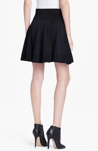 365 $ A.L.C. 0 2 XS S TP Rock Schwarz Mini Viskose Elasthan ALC A-Linie Hohe Taille - Bild 1 von 7