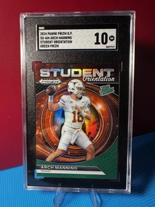 Arch Manning – 2024 Panini Prizm Draft Picks Student Orientation Green (SGC-10) - Picture 1 of 2