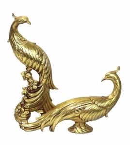 Syroco Gold vergoldet Fasan Pfau Hollywood Regency Figuren MCM 13" groß - Bild 1 von 2
