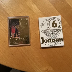 1999 Upper Deck Michael Jordan 22 Karat Gold Jordan Retires 1/24500 - Picture 1 of 3