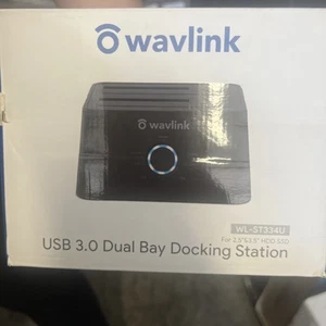 WavLink WL-ST334U USB 3.0 PLUG & PLAY Dual Bay Docking Station System Black - Photo 1/1