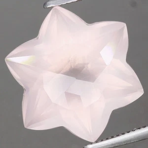 Cuarzo rosa rosa platino brasileño natural corte rosa 5,1 quilates 12,9 mm, precioso - Imagen 1 de 4