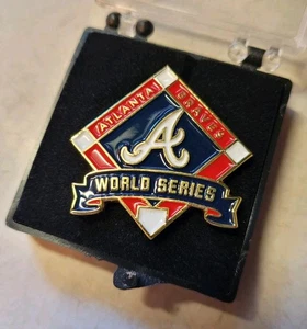 Atlanta Braves World Series 2021 Press Pin With Case RARE - Picture 1 of 4