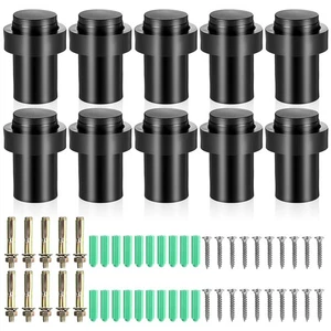 10 Stück Bodentürstopper Schwarz Zylindrische Türstopper, Edelstahl Flo... - Bild 1 von 7