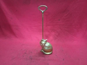 Fermaporta gatto vera figura ottone decorazione vintage - Foto 1 di 7