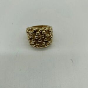 9ct Gold Plated Keeper Ring