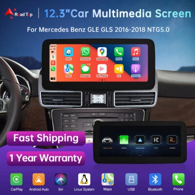 12,3' Wireless CarPlay Multimedia Touchscreen für Benz GLE GLS NTG5.0/5.1/5.2 - Bild 1 von 4