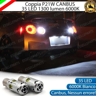 COPPIA LUCI RETROMARCIA LED P21W BA15S CANBUS 3.0 PER SAAB 9-3X 6000K - Immagine 1 di 4