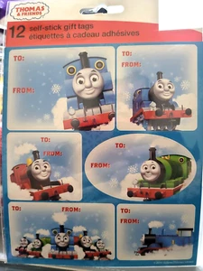 Etichette regalo autoadesive per bambini Natale 12 pezzi - Thomas & Friends - Foto 1 di 1