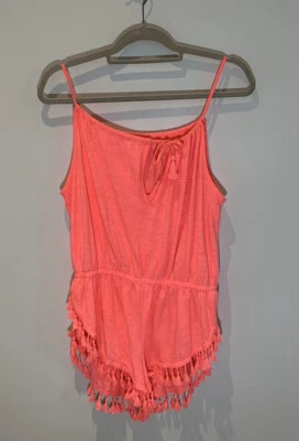 Mamelucos de mujer Victorias Secret pequeños rosas de una pieza con borlas con correa de espagueti Foto 1 de 4