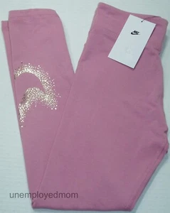 Nike Leggings Pants Youth Girls Trousers Bottom Mid Rise Full Length Md - Picture 1 of 9