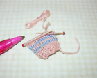 Miniature Amazing  Knitting Sample (#1) Wooden Needles DOLLHOUSE Miniatures 1:12
