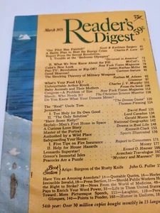 Readers Digest March 1975 Jerusalem, Uncle Tom, Energy Crisis, Sexual Revolutio - Picture 1 of 8