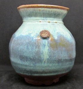 Jay Strommen Heavy Rotund Vessel Cinctured at the Neck w/ Angled Collar - Picture 1 of 9