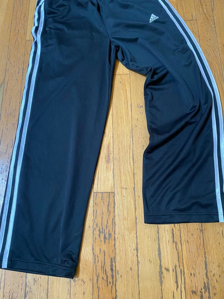 ADIDAS GIRL'S BLACK BASKETBALL TRACK PANTS SIZE L 12 BNWT       - Image 1 of 1