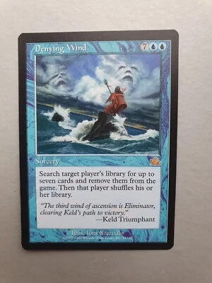 Denying Wind , MTG Prophecy (2000) Rare Blue Sorcery NM - Image 1 of 2