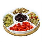 Inch 6-Piece Lazy Susan Appetizer and Condiment Server Set with 5 Serving Dishes