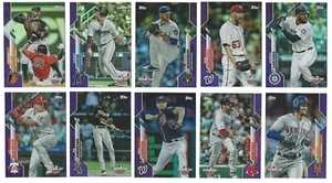 2020 Topps Opening Day Purple Foil Parallel Meijer Exclusive - U Pick You Pick - Picture 1 of 154