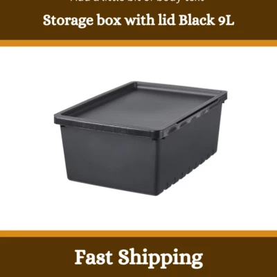 IKEA Heavy Duty Plastic Storage Box with Lid Large Stackable Storage Organizer - Image 1 of 3