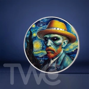 Vincent van Gogh Strangers Among Us 1 oz Proof Silver Coin CFA Cameroon 2025 - Picture 1 of 8