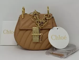 CHLOE Bag Beige Nano Drew Bijou Quilted Shoulder Bag Crossbody New Authentic ❤️ - Picture 1 of 9