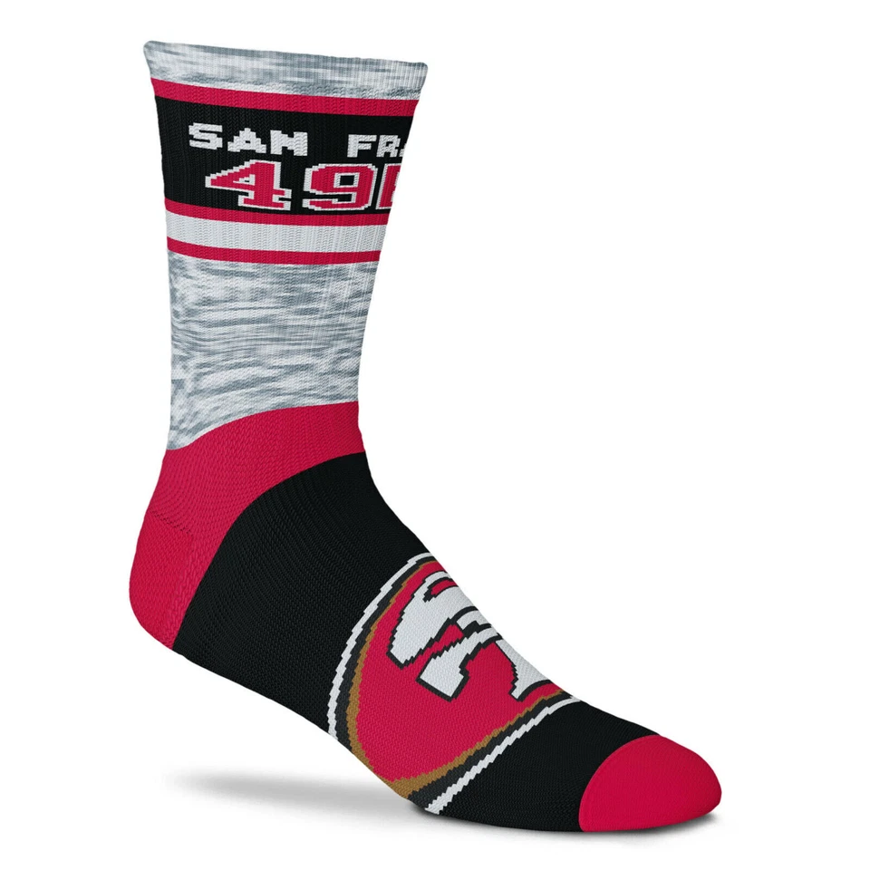 NUEVO Calcetines San Francisco 49ers Gris Bosa Deuce Crew NFL 2 Tallas Disponibles Púrpura Foto 1 de 1