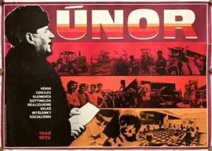 Original Vintage Poster CZECHOSLOVAKIA - WORKERS - SOCIALISM - FEBRUARY - 1975 - Picture 1 of 11
